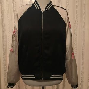 BB Dakota Bomber Jacket w/ Cherry Blossoms